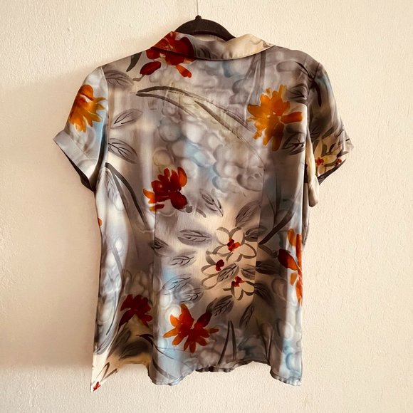 Citron  silk blouse - Picture 3 of 6